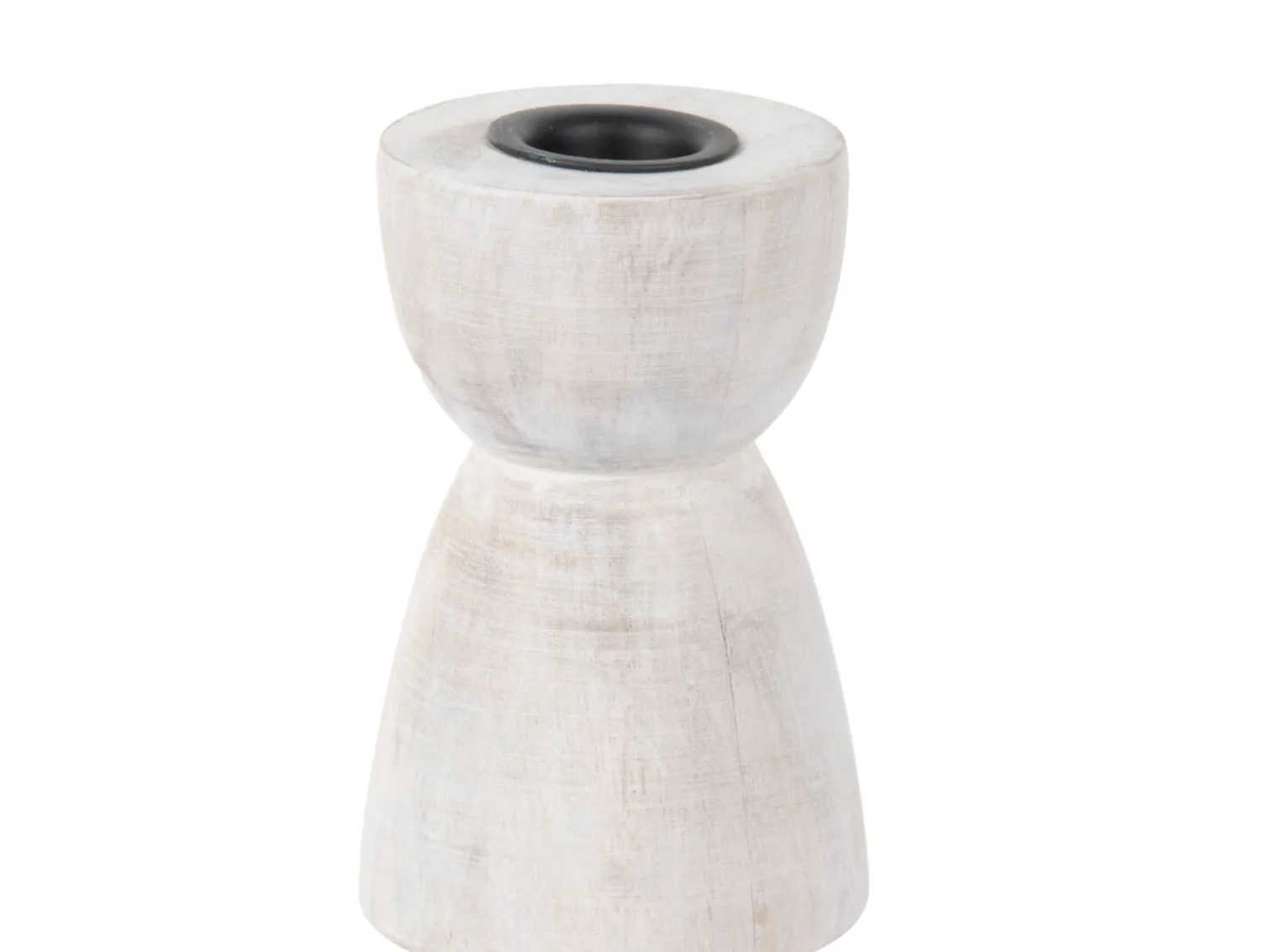 - Candle holder Modelar Medium mango wood white wash^Present time New