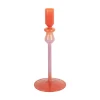 - Candle holder Duo Colores medium bright orange w. soft purple*Present time Outlet
