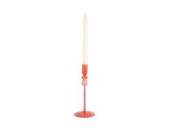 - Candle holder Duo Colores medium bright orange w. soft purple*Present time Outlet
