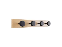 - Coat rack Knobs small pinewood black^Present time Sale
