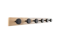 - Coat rack Knobs pinewood black*Present time Best