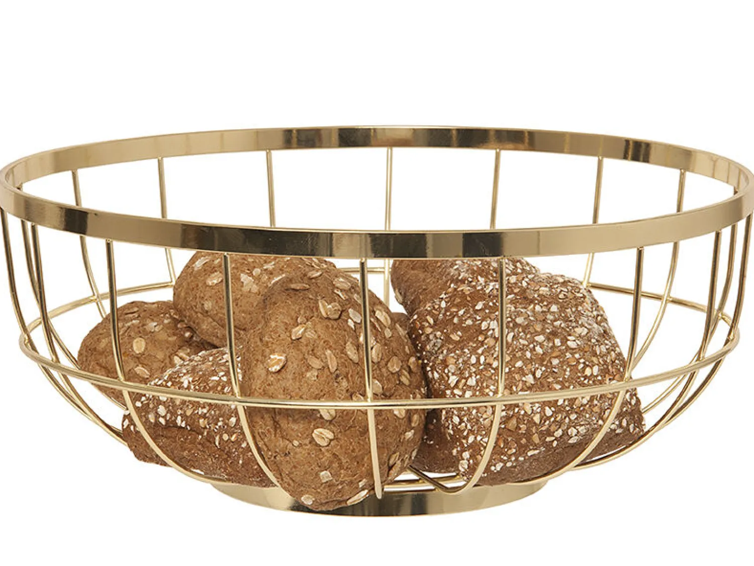 - Fruit basket Open Grid metal gold*Present time Outlet