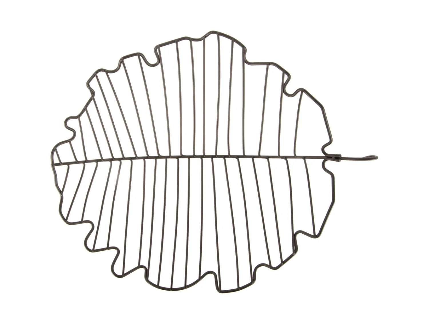 - Fruit basket Leaf large iron black^Present time Discount