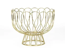 - Fruit Basket Wired metal gold plated^Present time Hot