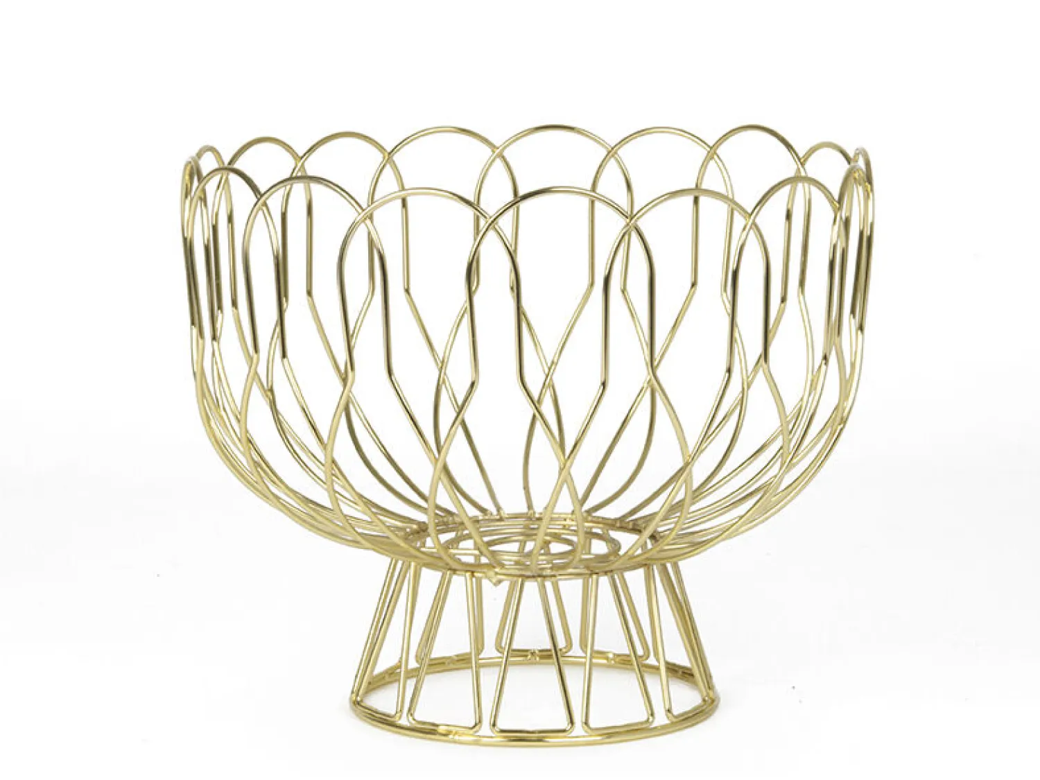 - Fruit Basket Wired metal gold plated^Present time Hot