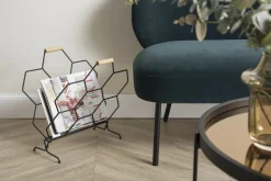 - Magazine rack Honeycomb matt black^Present time Outlet