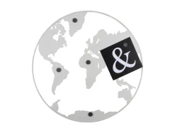 - Memo board World Map w. magnets iron white*Present time Discount