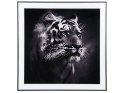 - Photo art Tiger glass black & white^Present time