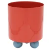 - Plant pot Double Funky small bright red w. air blue*Present time Discount