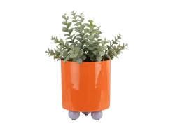- Plant pot Double Funky medium bright orange w. soft purple*Present time New