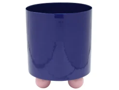 - Plant pot Double Funky large cobalt blue w. soft pink*Present time Best