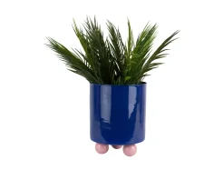 - Plant pot Double Funky large cobalt blue w. soft pink*Present time Best