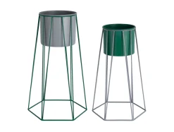 - Plant pot set Cool Retro mouse grey w. retro green*Present time Discount