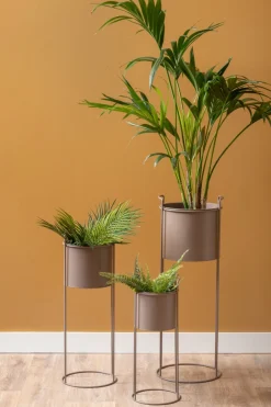 - Plant pot set Essence round iron moss green^Present time Clearance