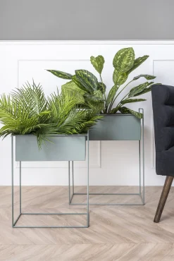 - Plant pot set Essence straight iron jungle green*Present time Outlet