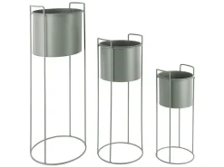 - Plant pot set Essence round iron jungle green^Present time Hot