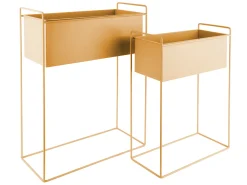 - Plant pot set Essence straight iron ochre yellow*Present time