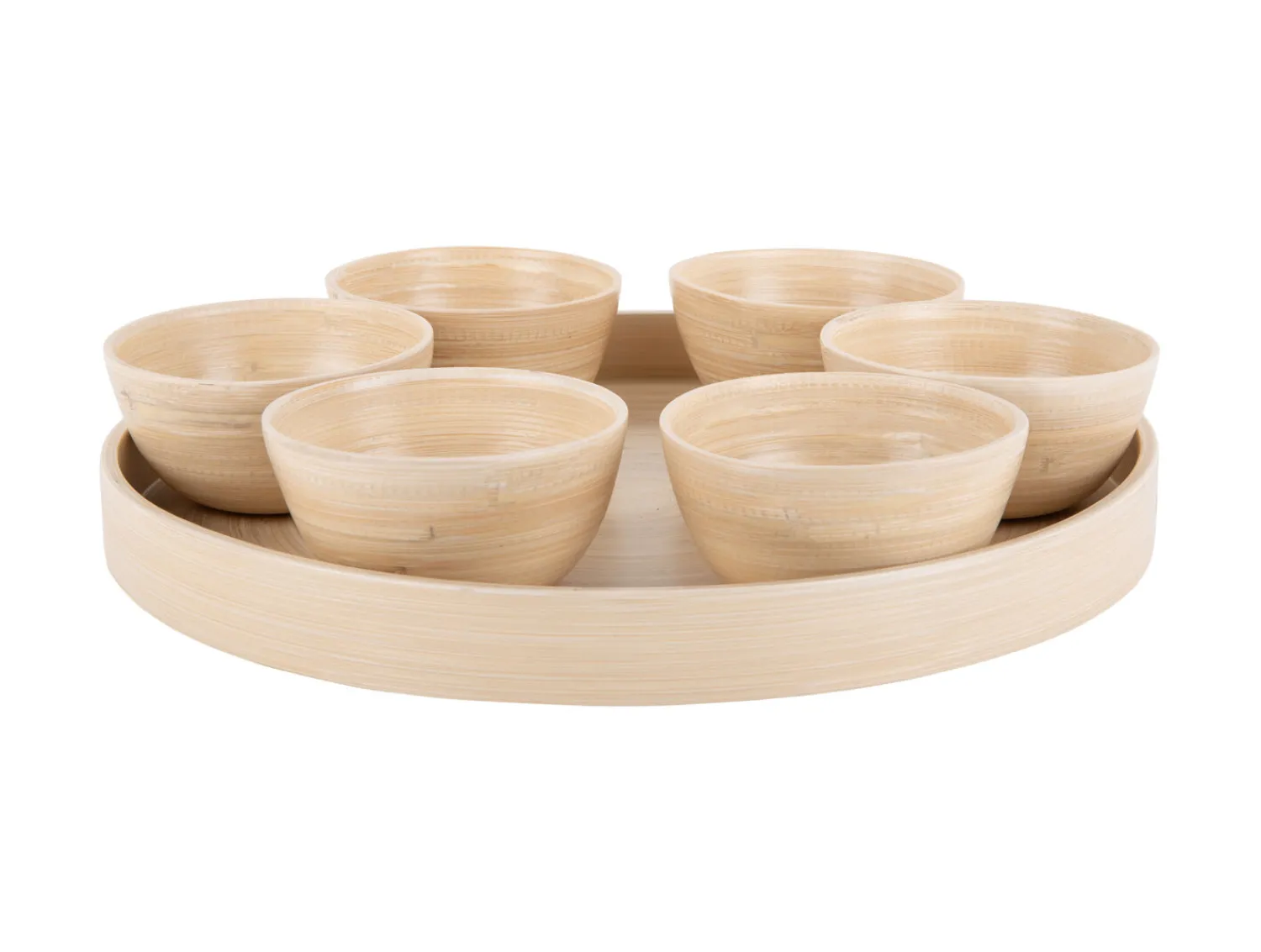 - Snack tray Puro round bamboo natural*Present time Outlet