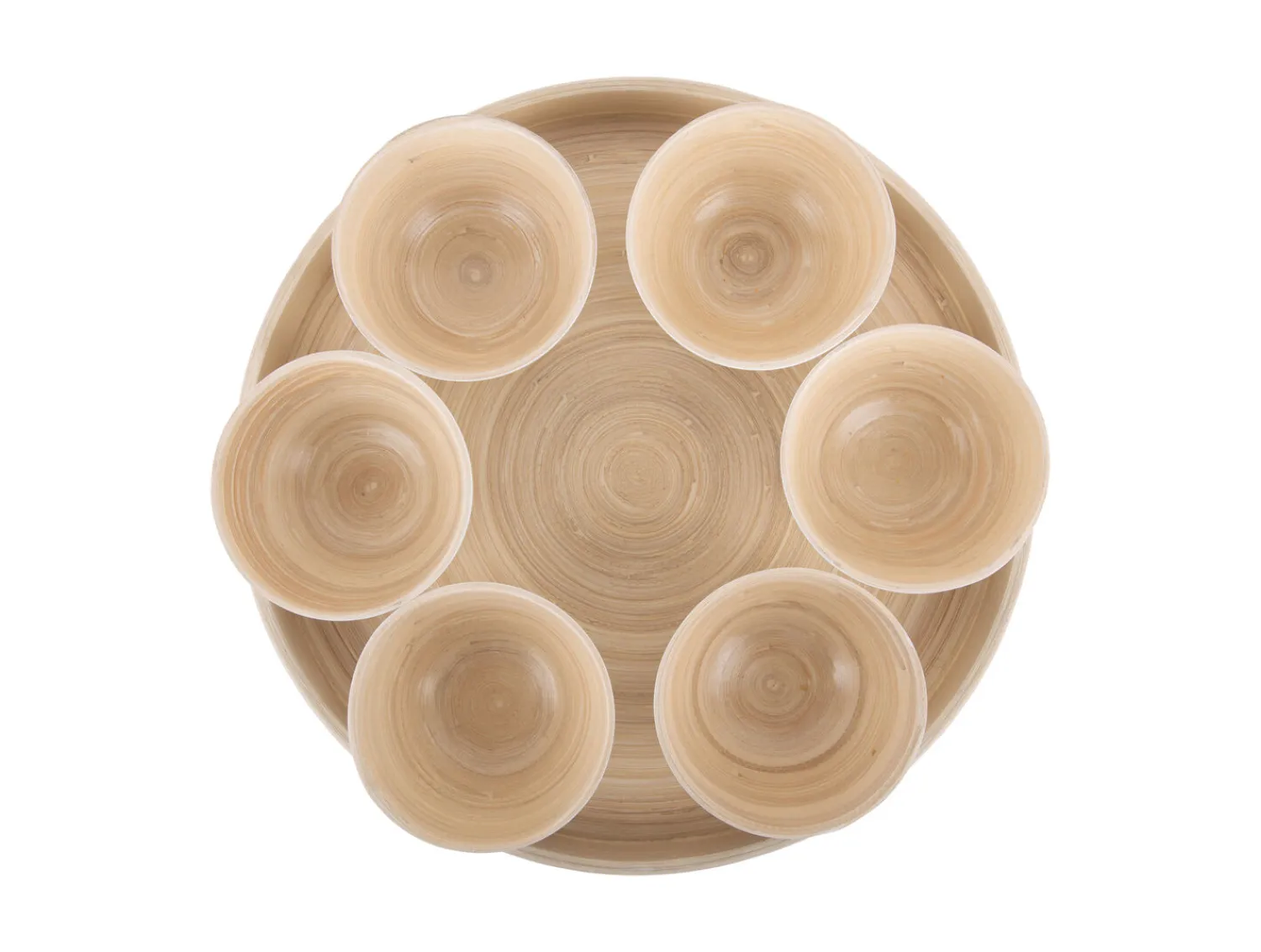- Snack tray Puro round bamboo natural*Present time Outlet