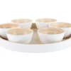 - Snack tray Puro round bamboo white^Present time Hot