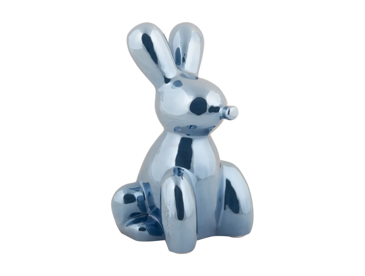 - Statue Balloon Bunny large ceramic dark blue plated^Present time Sale