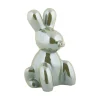 - Statue Balloon Bunny ceramic jungle green plated^Present time Discount