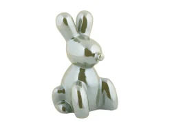 - Statue Balloon Bunny ceramic jungle green plated^Present time Discount