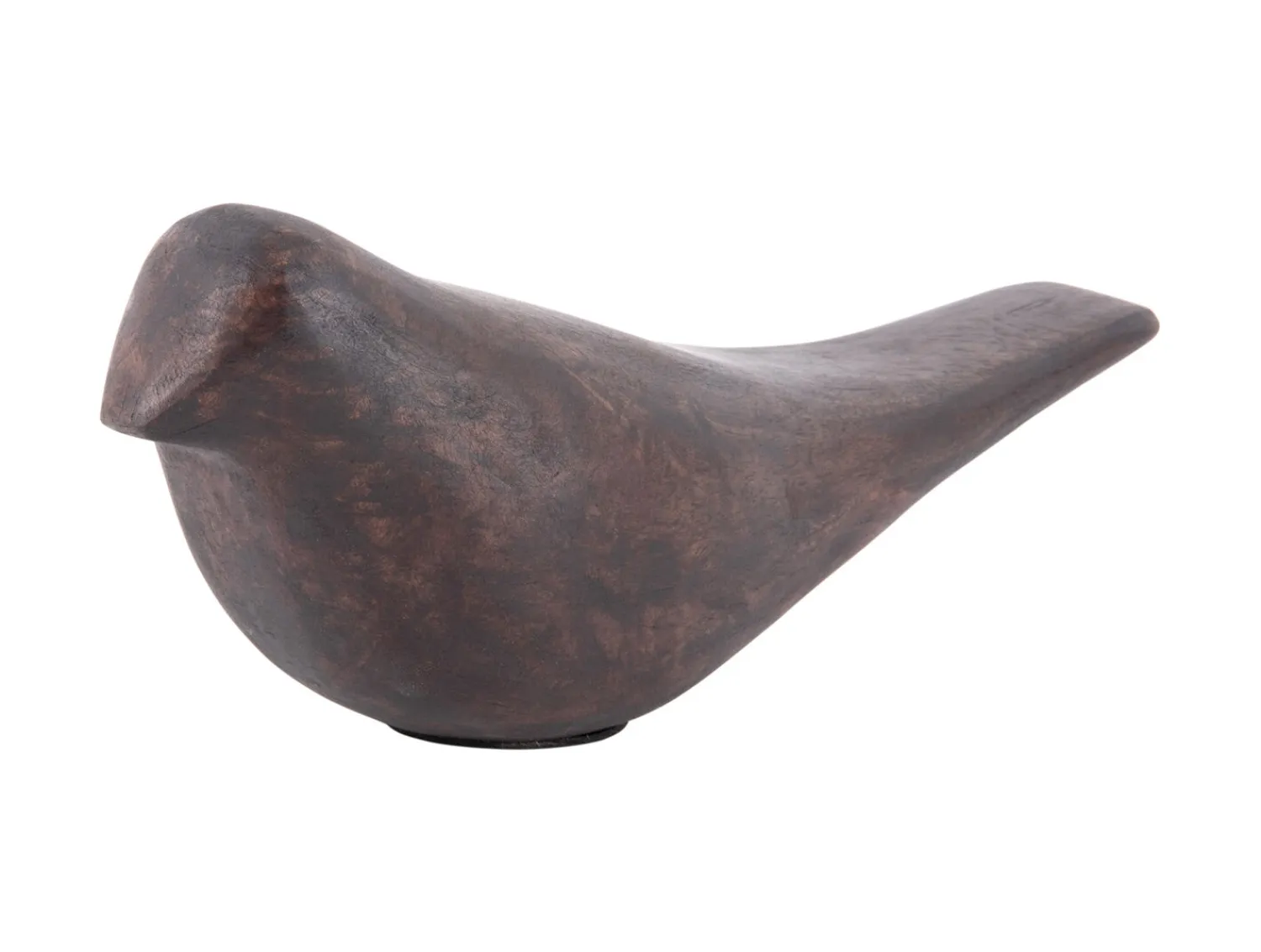 - Statue Bird mango wood walnut lacquered*Present time