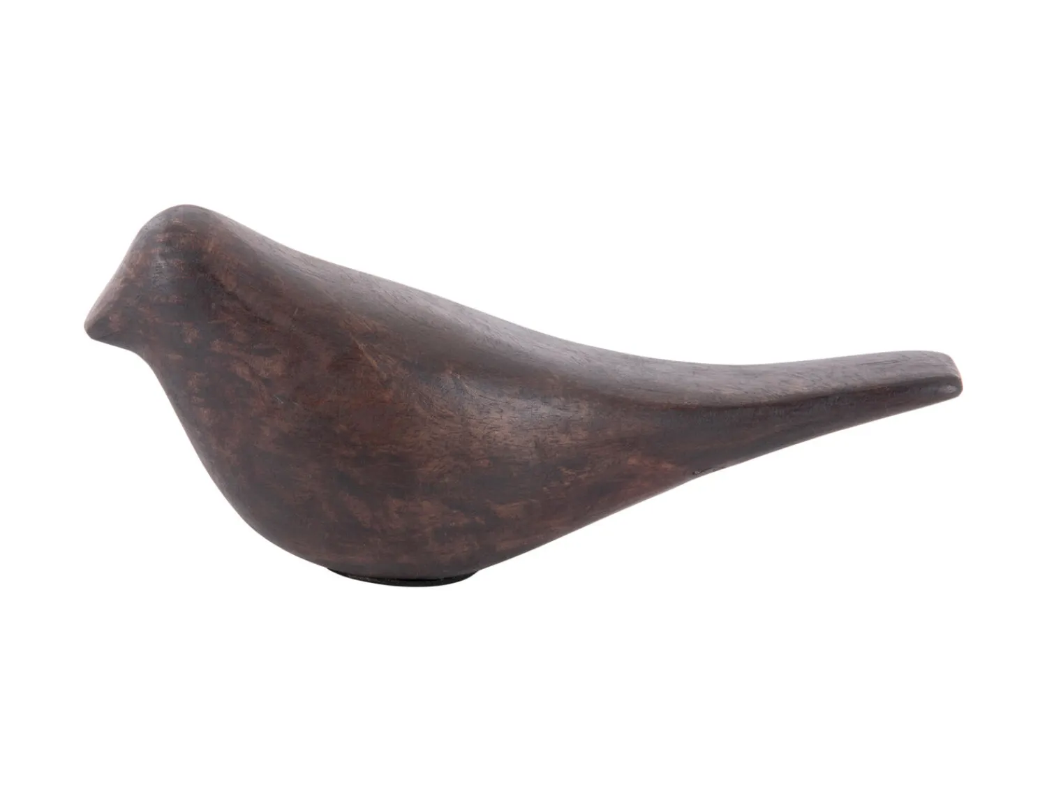 - Statue Bird mango wood walnut lacquered*Present time