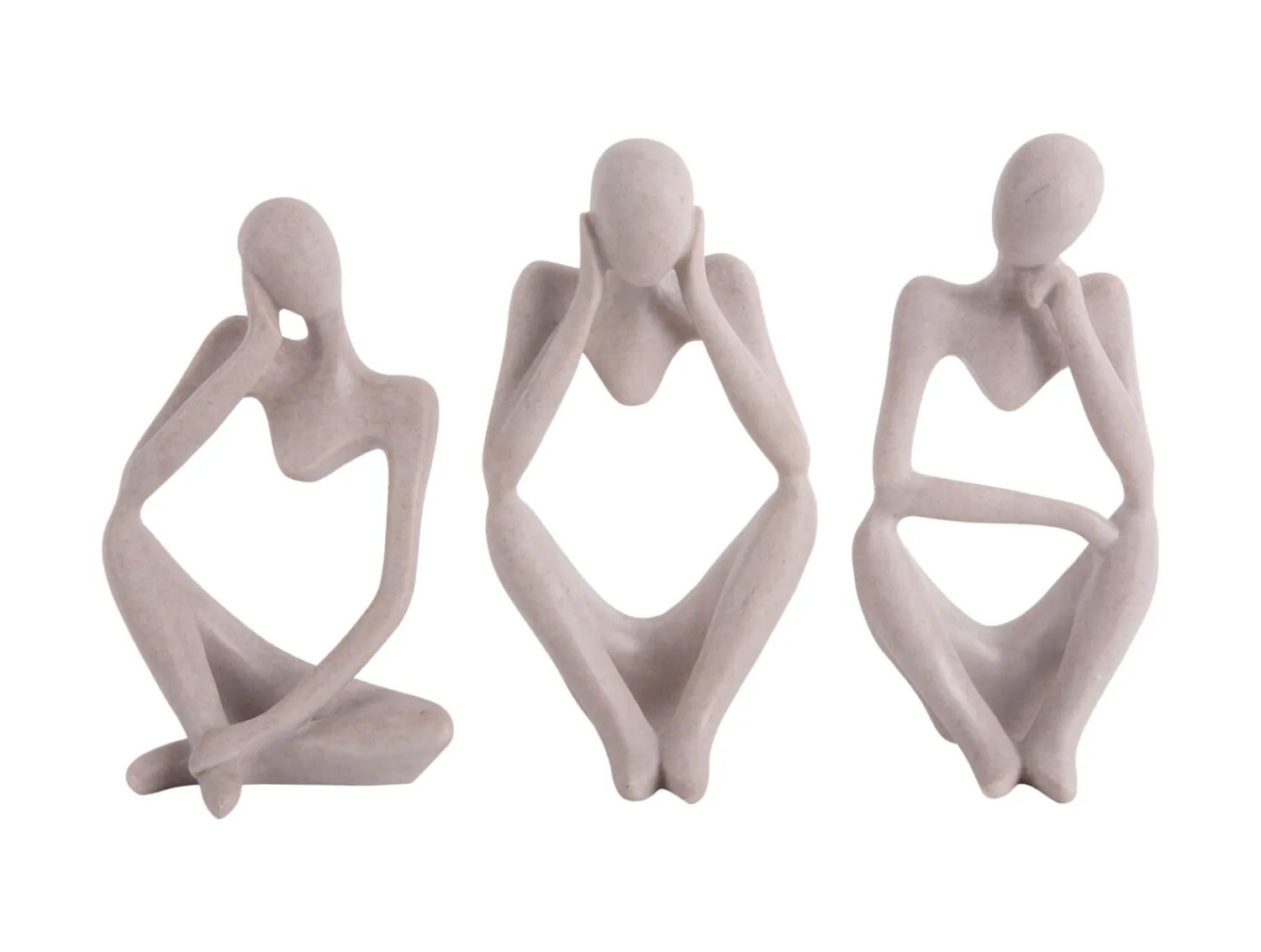 - Statue Dreaming polyresin light grey*Present time Sale