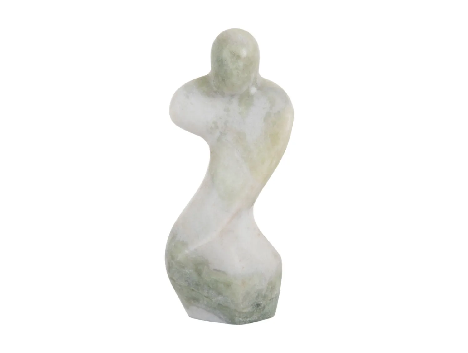 - Statue Female abstract marble himalayan green^Present time Sale