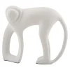 - Statue Monkey metal matt white*Present time Hot