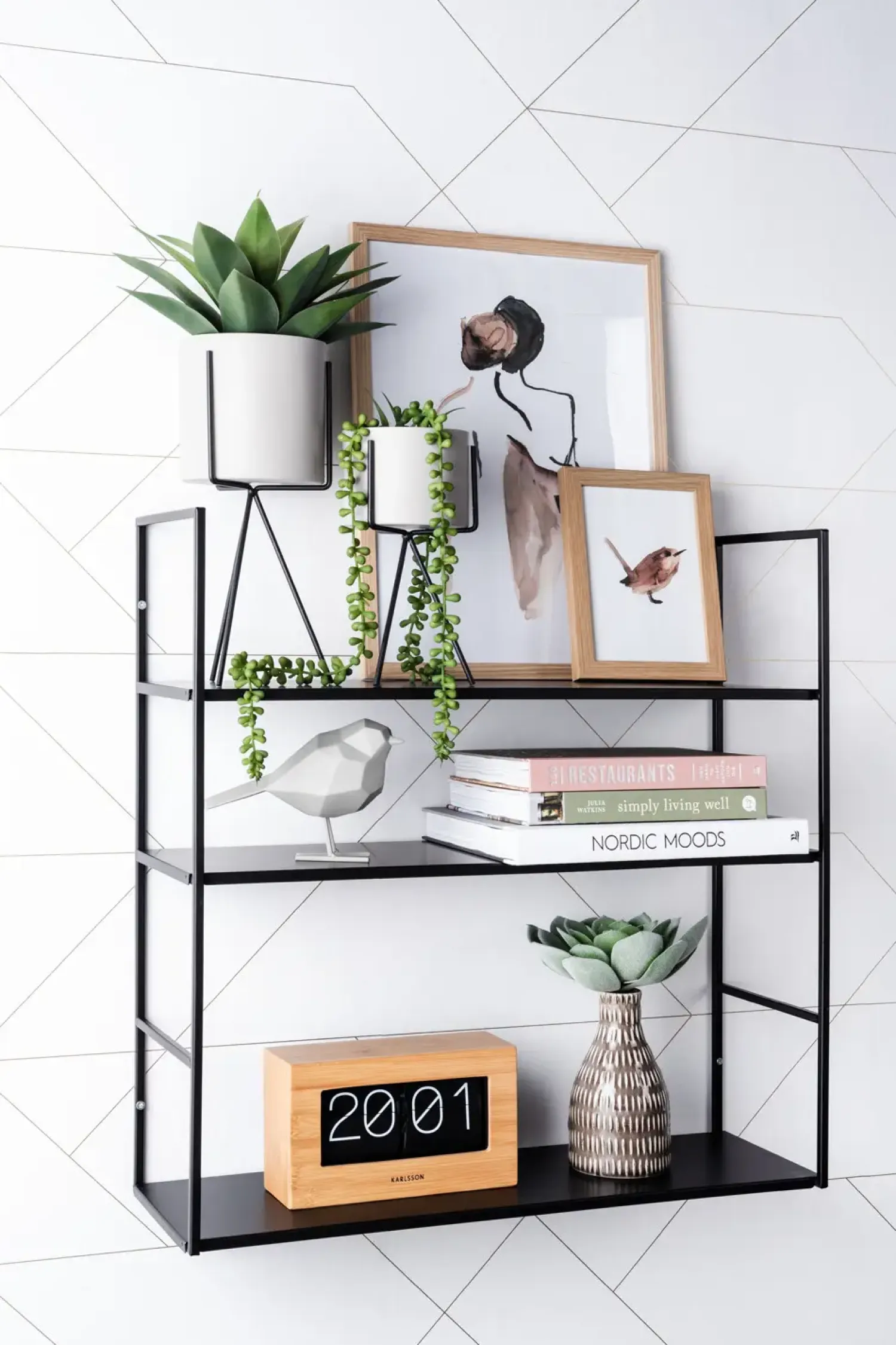 - Statue Origami bird small polyresin matt white*Present time Online