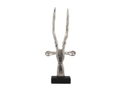 - Statue Reindeer Head brushed silver*Present time