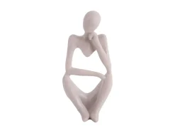 - Statue Wondering polyresin light grey^Present time Sale