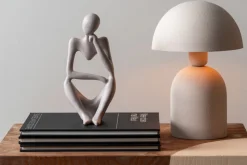 - Statue Wondering polyresin light grey^Present time Sale