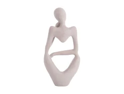 - Statue Wondering polyresin light grey^Present time Sale