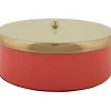 - Storage box Double Funky large scarlet red w. soft green*Present time