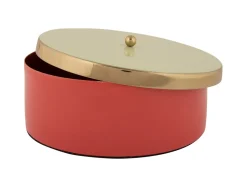 - Storage box Double Funky large scarlet red w. soft green*Present time