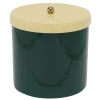 - Storage jar Double Funky retro green w. soft yellow*Present time
