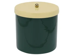 - Storage jar Double Funky retro green w. soft yellow*Present time