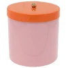- Storage jar Double Funky retro soft pink w. bright orange^Present time New