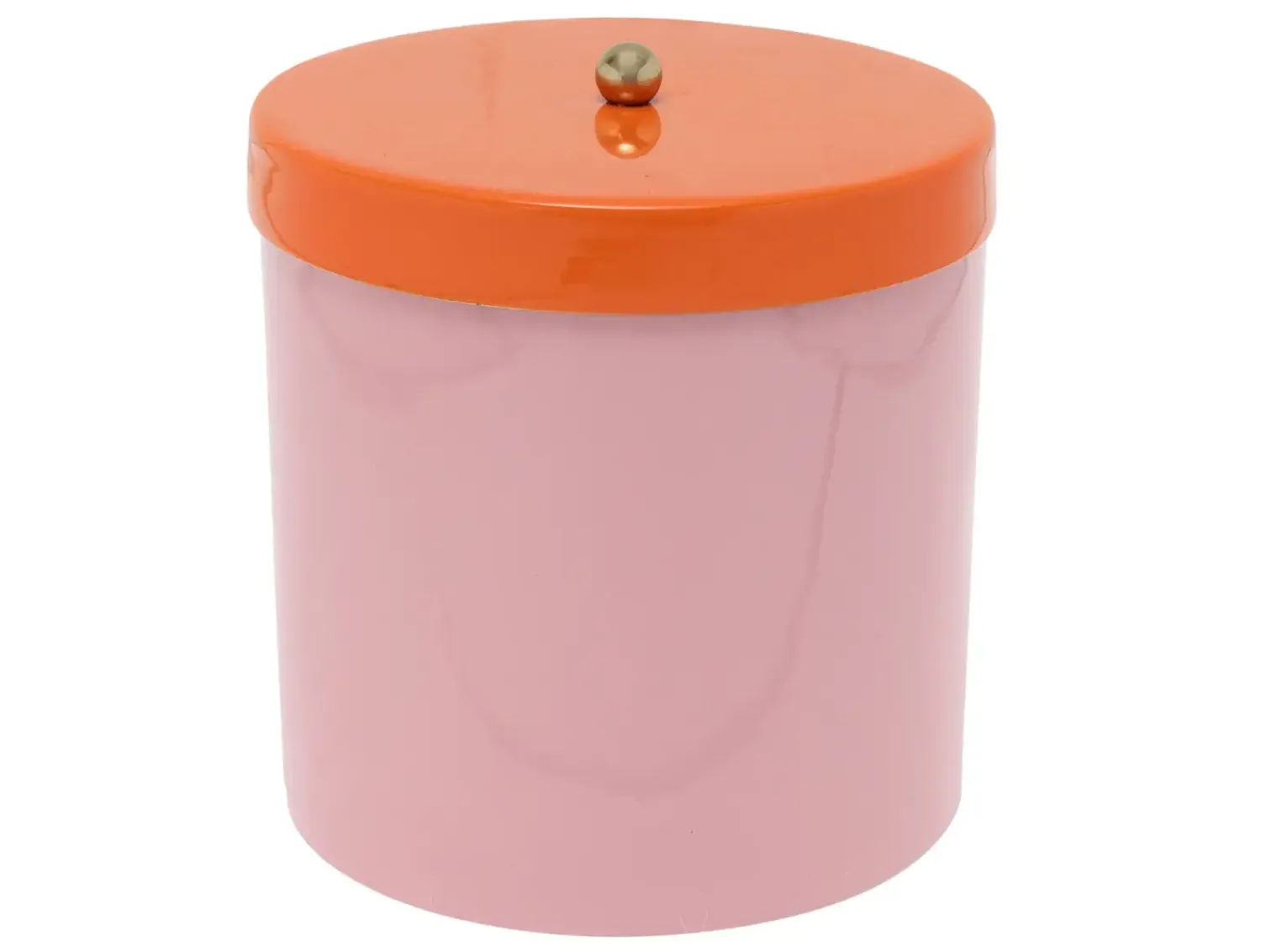 - Storage jar Double Funky retro soft pink w. bright orange^Present time New