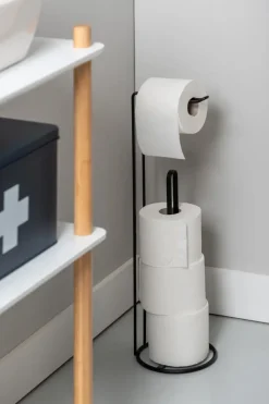 - Toilet roll holder Wired metal black^Present time