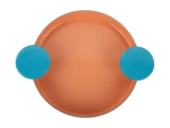 - Tray Double Funky medium peach orange w. aqua blue*Present time Sale