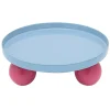 - Tray Double Funky round soft blue w. bright pink^Present time Hot