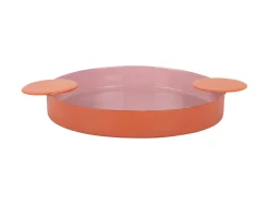 - Tray Double Funky large soft pink w. bright orange*Present time Outlet