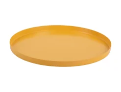 - Tray Servir round extra small bright yellow^Present time