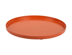 - Tray Servir round small bright orange*Present time Clearance