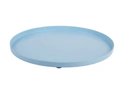 - Tray Servir round small soft blue*Present time Outlet